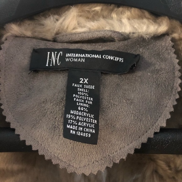 INC. PLUS FAUX SUEDE NIGHTFALL VEST - Picture 2 of 8